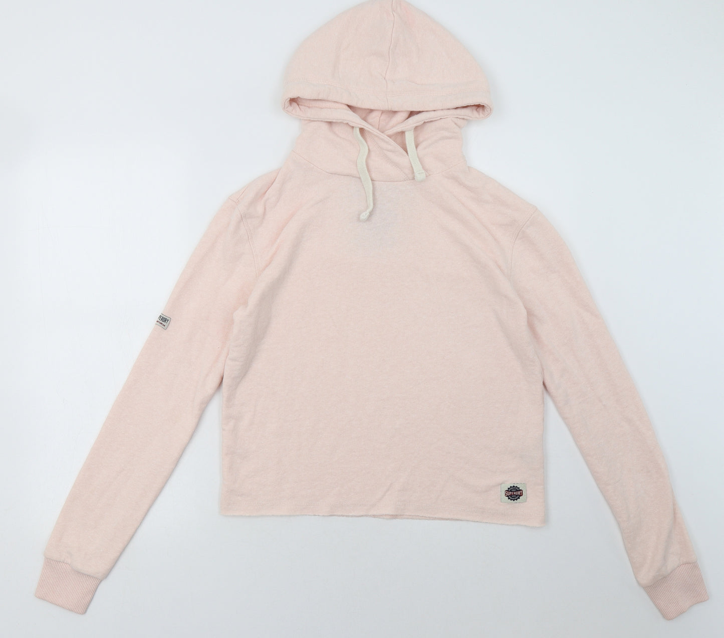 Superdry Womens Pink  Polyacrylate Fibre Pullover Hoodie Size XS  Pullover