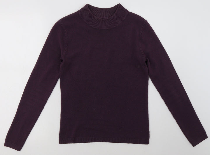 Matalan Womens Purple Acrylic Pullover Sweatshirt Size 8 Pullover