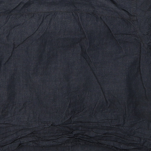 Peacocks Boys Blue  Cotton Basic Button-Up Size 7-8 Years Collared Button