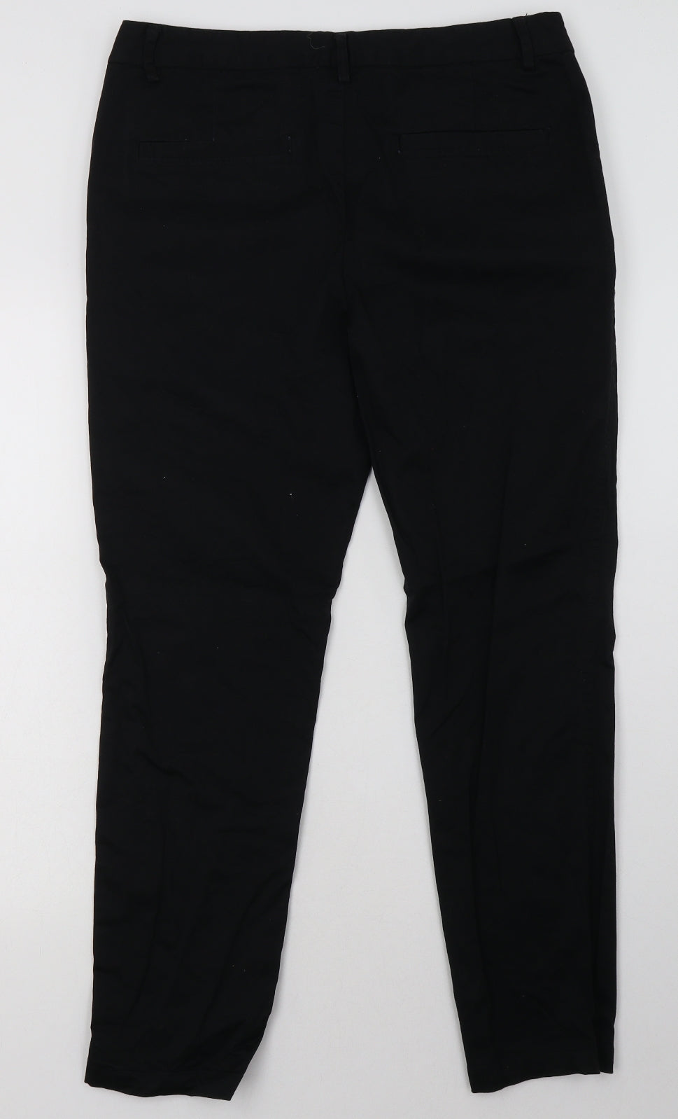 River Island Mens Black  Cotton Trousers  Size 34 L32 in Regular Button