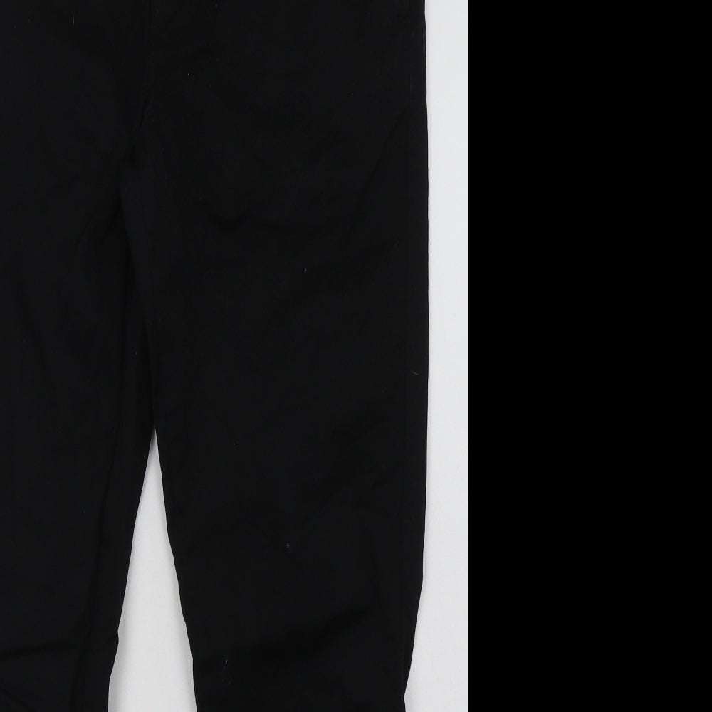 River Island Mens Black  Cotton Trousers  Size 34 L32 in Regular Button