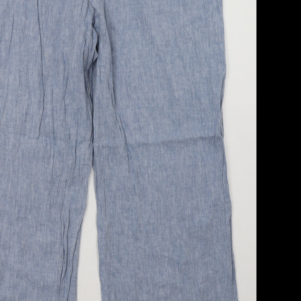 George Womens Blue  Linen Trousers  Size 20 L28 in Regular Tie