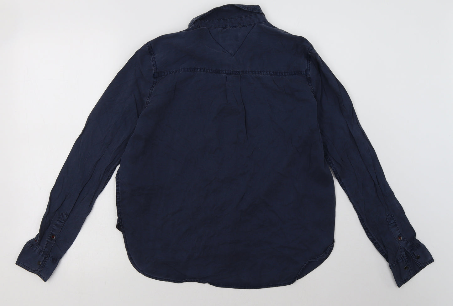 Tommy Hilfiger Mens Blue  Lyocell  Button-Up Size M Collared Button