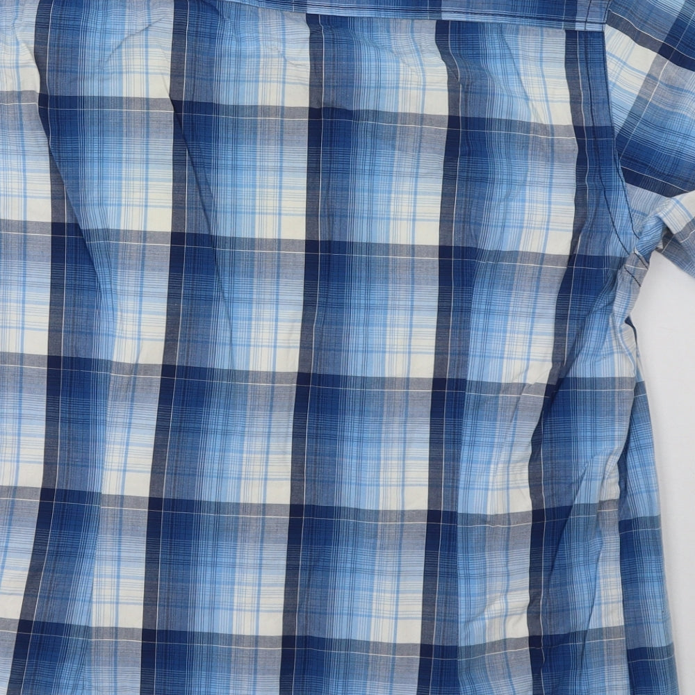 Burton Mens Blue Check Cotton  Button-Up Size M Collared