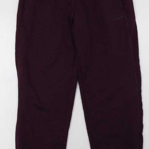 LA Gear Womens Purple  Cotton Jogger Trousers Size 12 L30 in Regular Tie