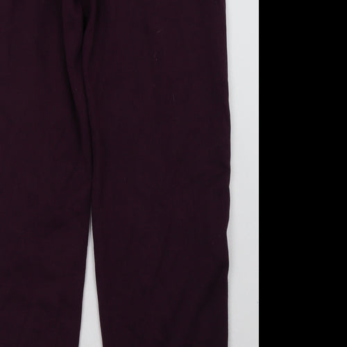 LA Gear Womens Purple  Cotton Jogger Trousers Size 12 L30 in Regular Tie