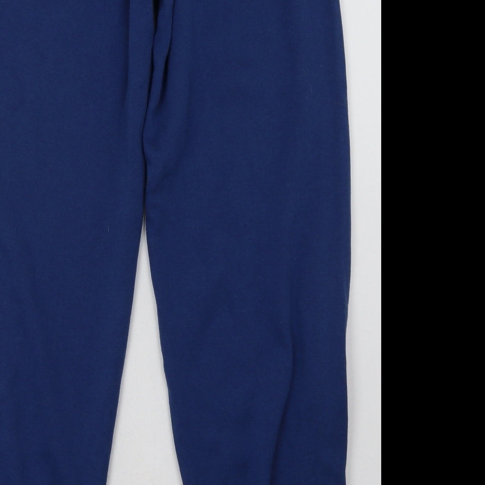 LA Gear Womens Blue  Cotton Jogger Trousers Size 12 L30 in Regular Tie