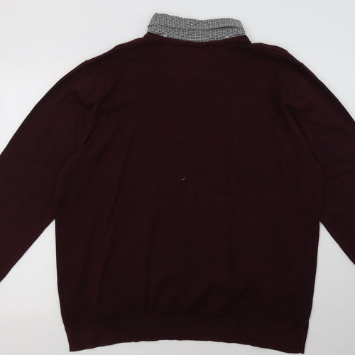 Burton Mens Red  Cotton Pullover Sweatshirt Size 2XL