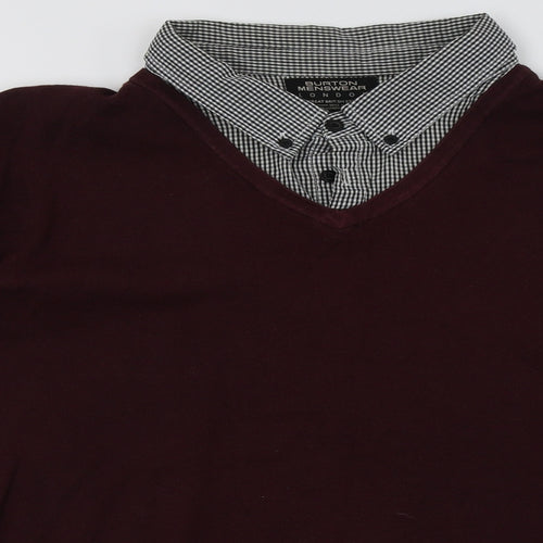Burton Mens Red  Cotton Pullover Sweatshirt Size 2XL