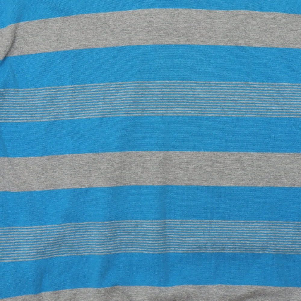 NEXT Mens Blue Striped Cotton  Sweatshirt Size 2XL