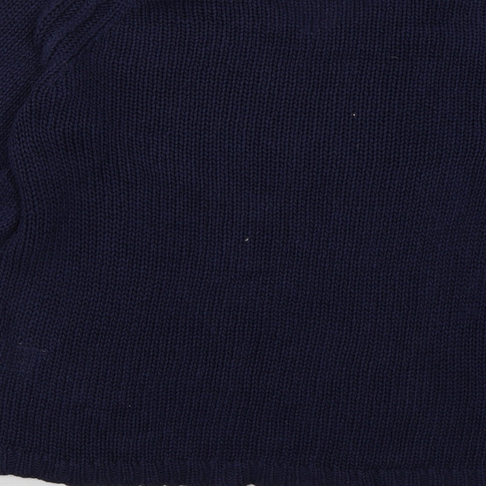 Avenue Womens Blue  Acrylic Pullover Sweatshirt Size S  Pullover