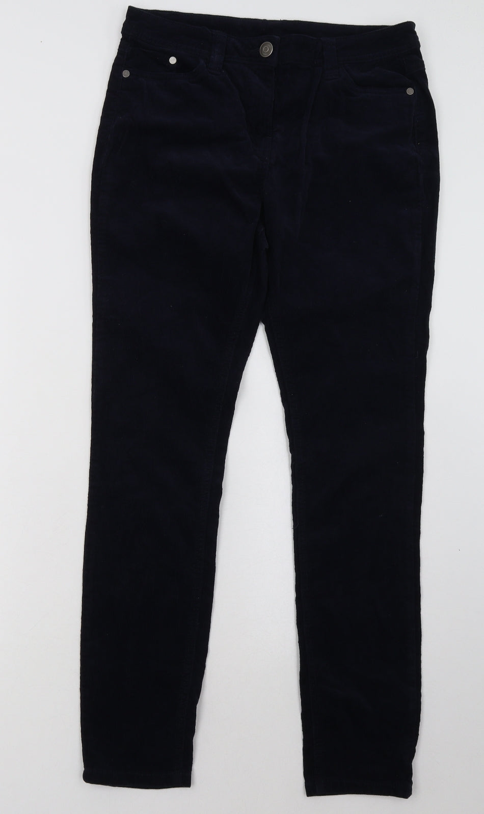 George Womens Blue  Cotton Trousers  Size 10 L30 in Regular Button