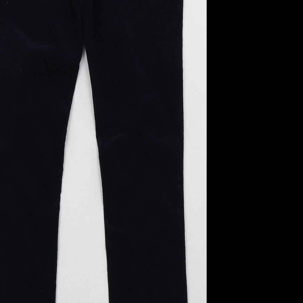 George Womens Blue  Cotton Trousers  Size 10 L30 in Regular Button