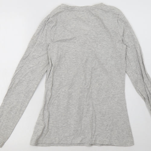 ESMARA Womens Grey  Cotton Pullover Sweatshirt Size 10  Pullover