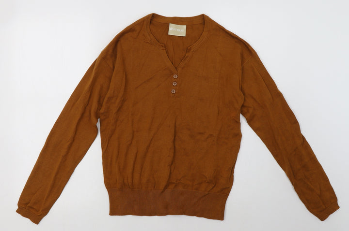 Avenue Womens Brown  Cotton Pullover Sweatshirt Size 10  Pullover