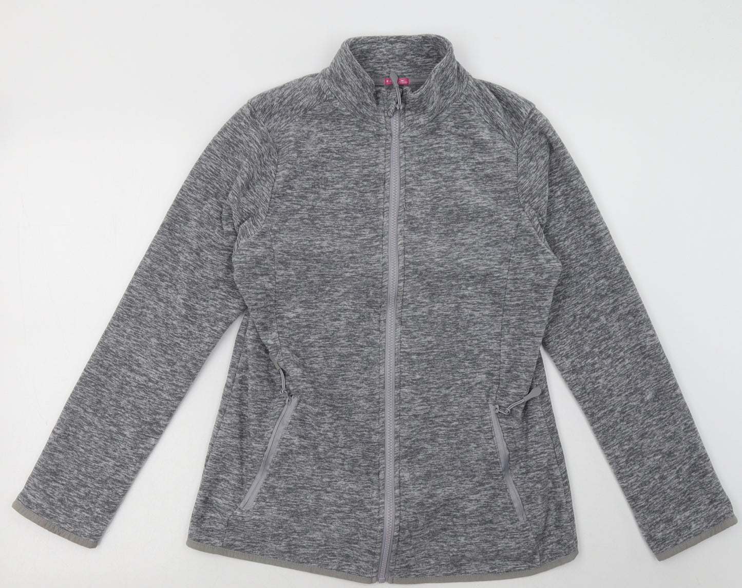 Crane Womens Grey  Polyester Full Zip Sweatshirt Size 10  Zip