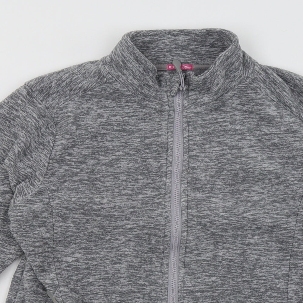 Crane Womens Grey  Polyester Full Zip Sweatshirt Size 10  Zip