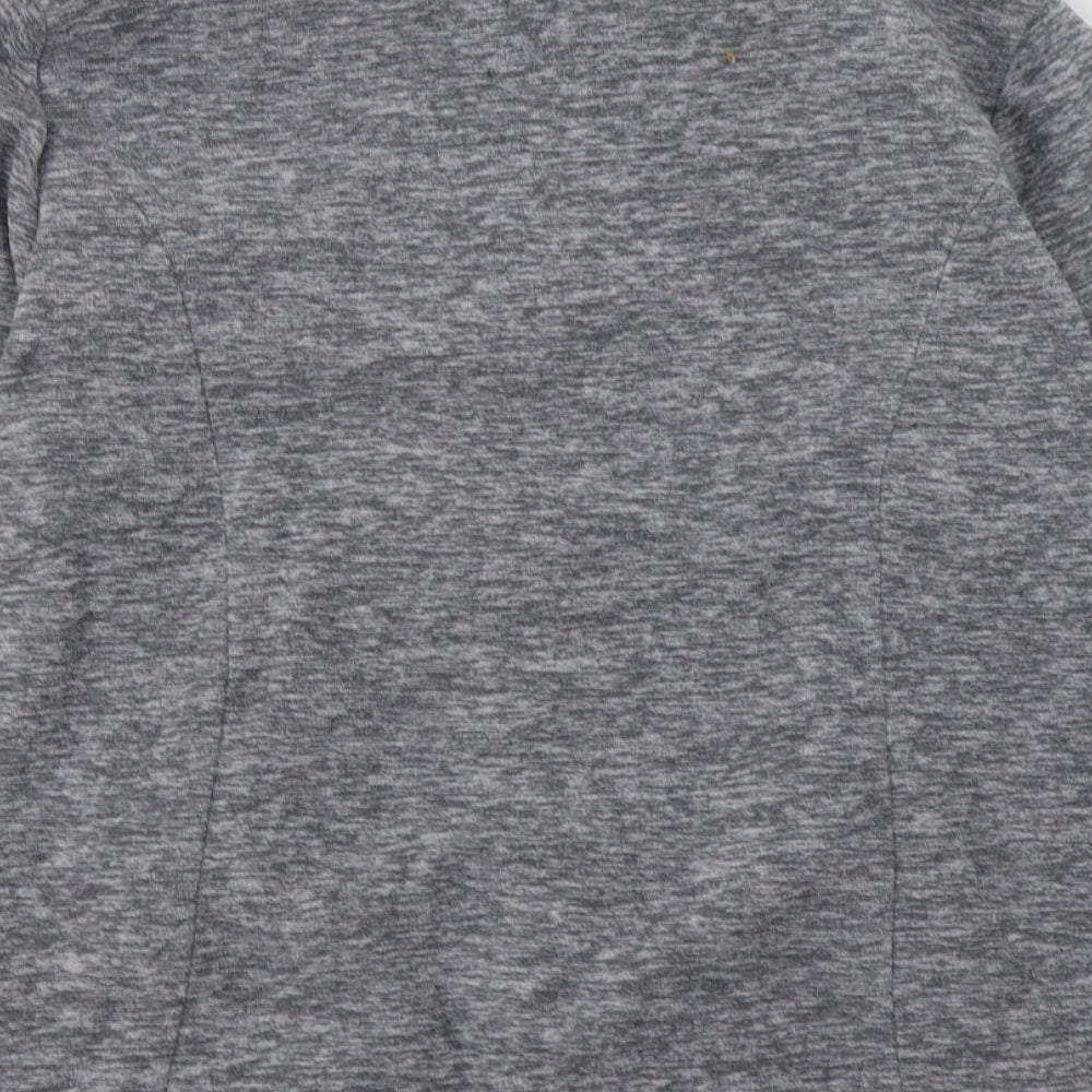 Crane Womens Grey  Polyester Full Zip Sweatshirt Size 10  Zip