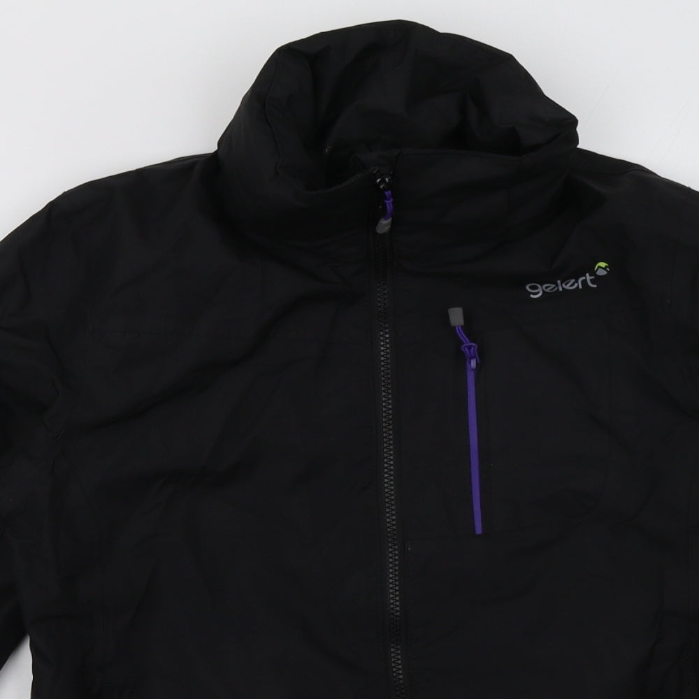 Gelert Womens Black   Windbreaker Coat Size 8  Zip