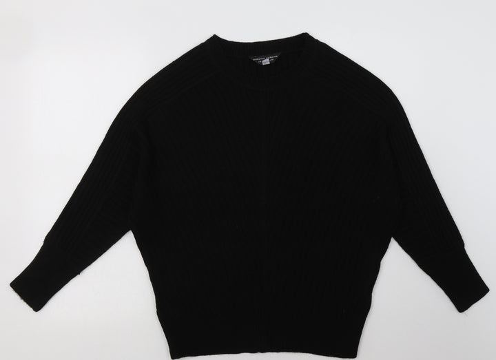 Dorothy Perkins Womens Black  Acrylic Pullover Sweatshirt Size 10  Pullover