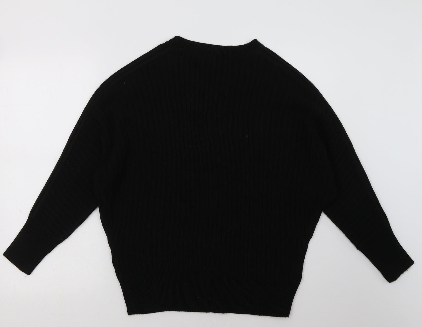 Dorothy Perkins Womens Black  Acrylic Pullover Sweatshirt Size 10  Pullover