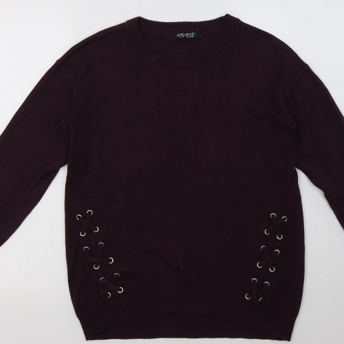 Select Womens Purple  Acrylic Pullover Sweatshirt Size 10  Pullover