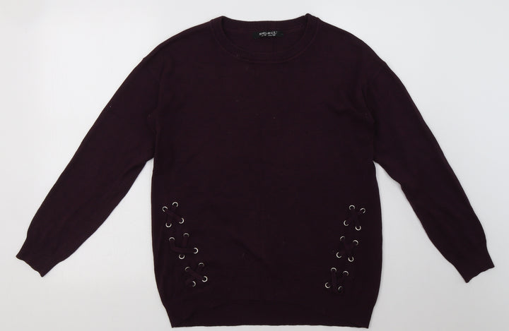 Select Womens Purple  Acrylic Pullover Sweatshirt Size 10  Pullover