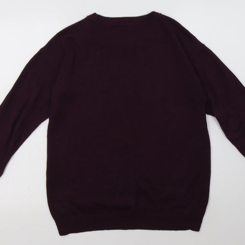 Select Womens Purple  Acrylic Pullover Sweatshirt Size 10  Pullover