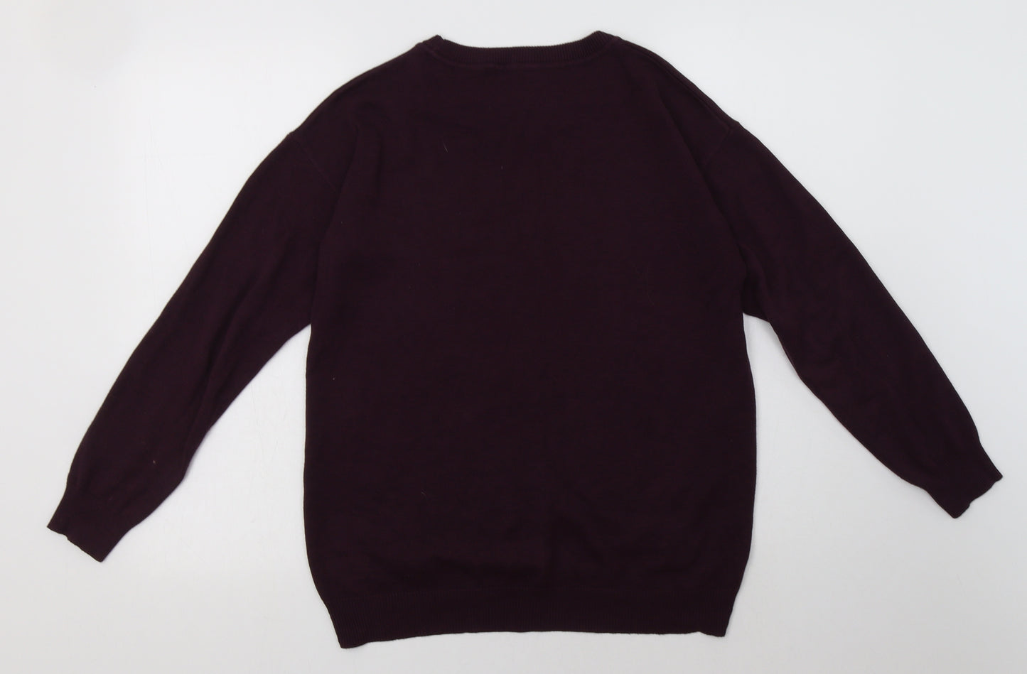 Select Womens Purple  Acrylic Pullover Sweatshirt Size 10  Pullover