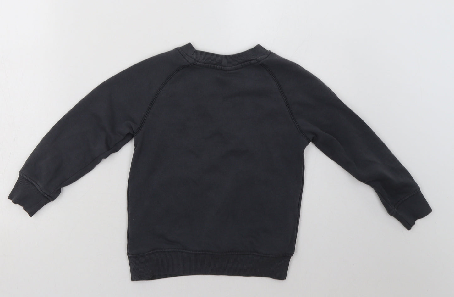 H&M Boys Grey  Cotton Basic Casual Size 4-5 Years Crew Neck Pullover