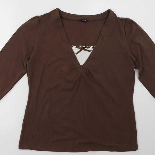 South Womens Brown  Cotton Pullover Sweatshirt Size 18  Pullover