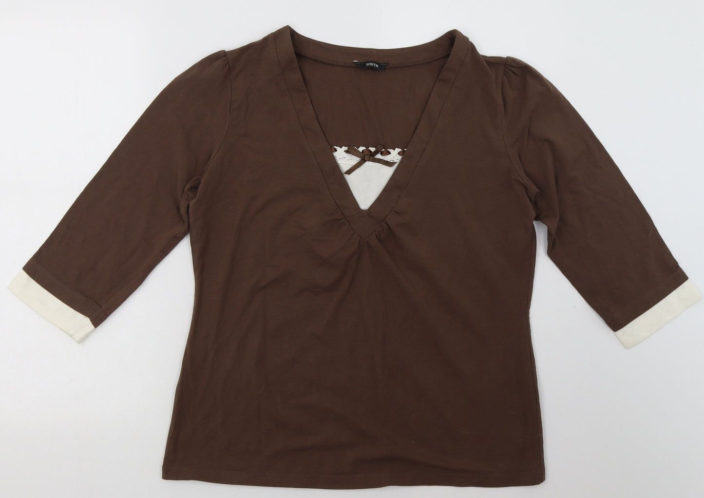 South Womens Brown  Cotton Pullover Sweatshirt Size 18  Pullover