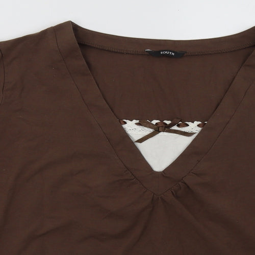 South Womens Brown  Cotton Pullover Sweatshirt Size 18  Pullover