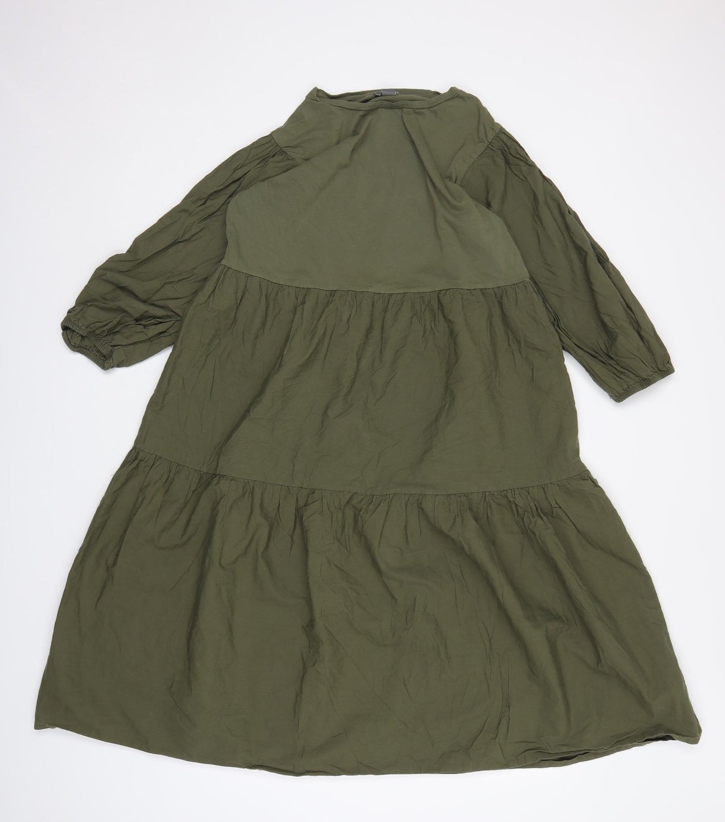 Primark Womens Green  Cotton A-Line  Size 18  Round Neck