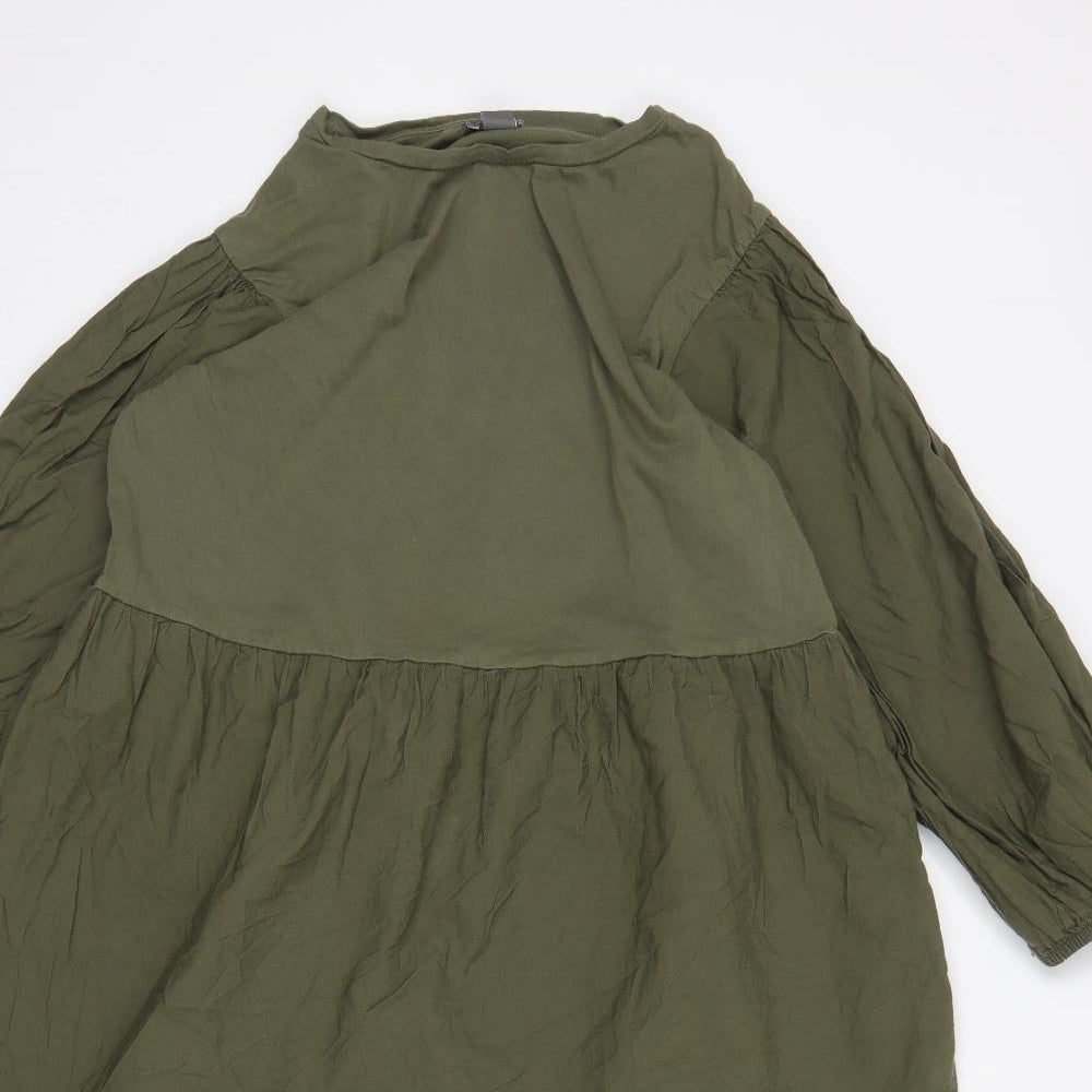 Primark Womens Green  Cotton A-Line  Size 18  Round Neck
