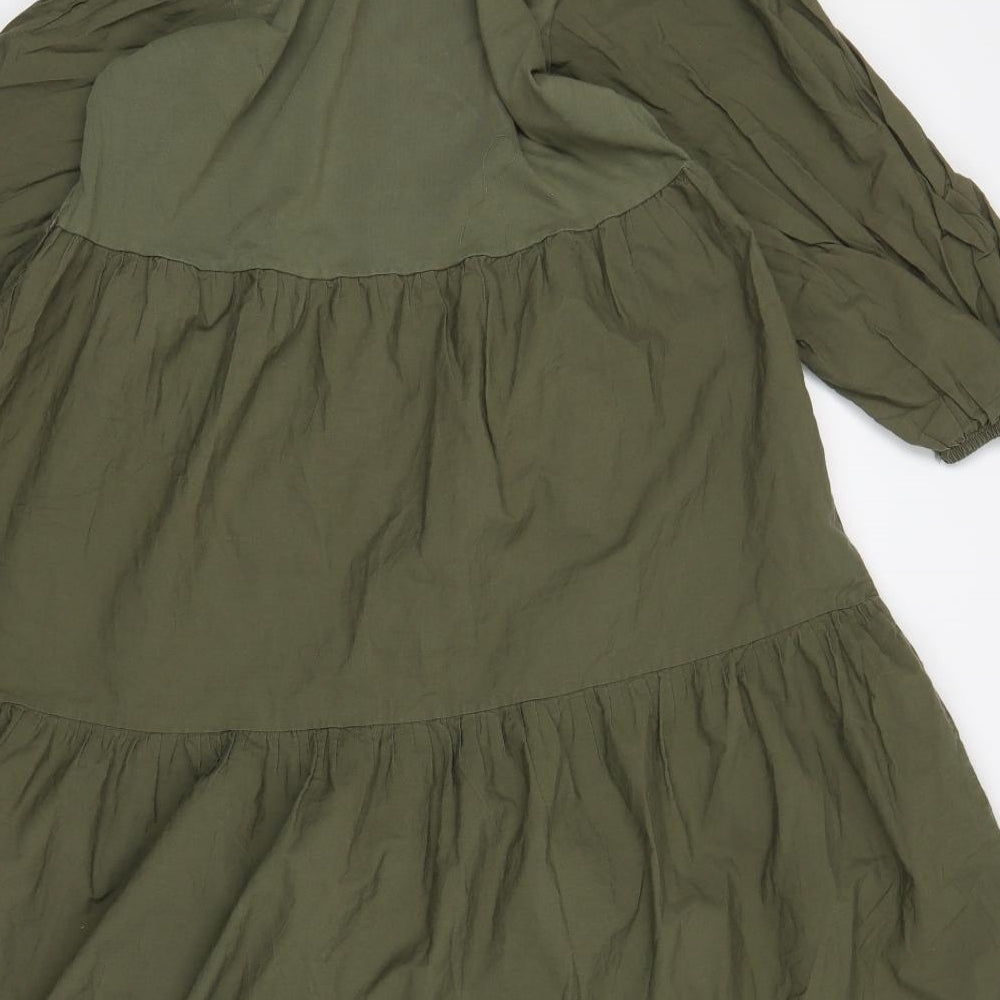 Primark Womens Green  Cotton A-Line  Size 18  Round Neck