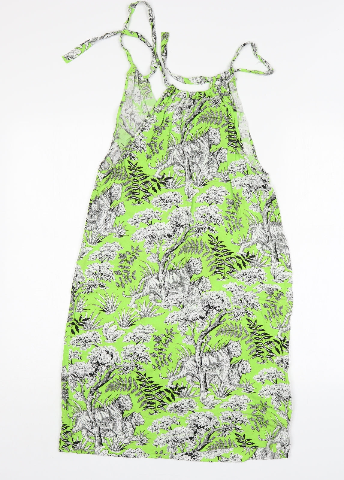 Warehouse Womens Multicoloured Floral Viscose Tank Dress  Size 10  Round Neck