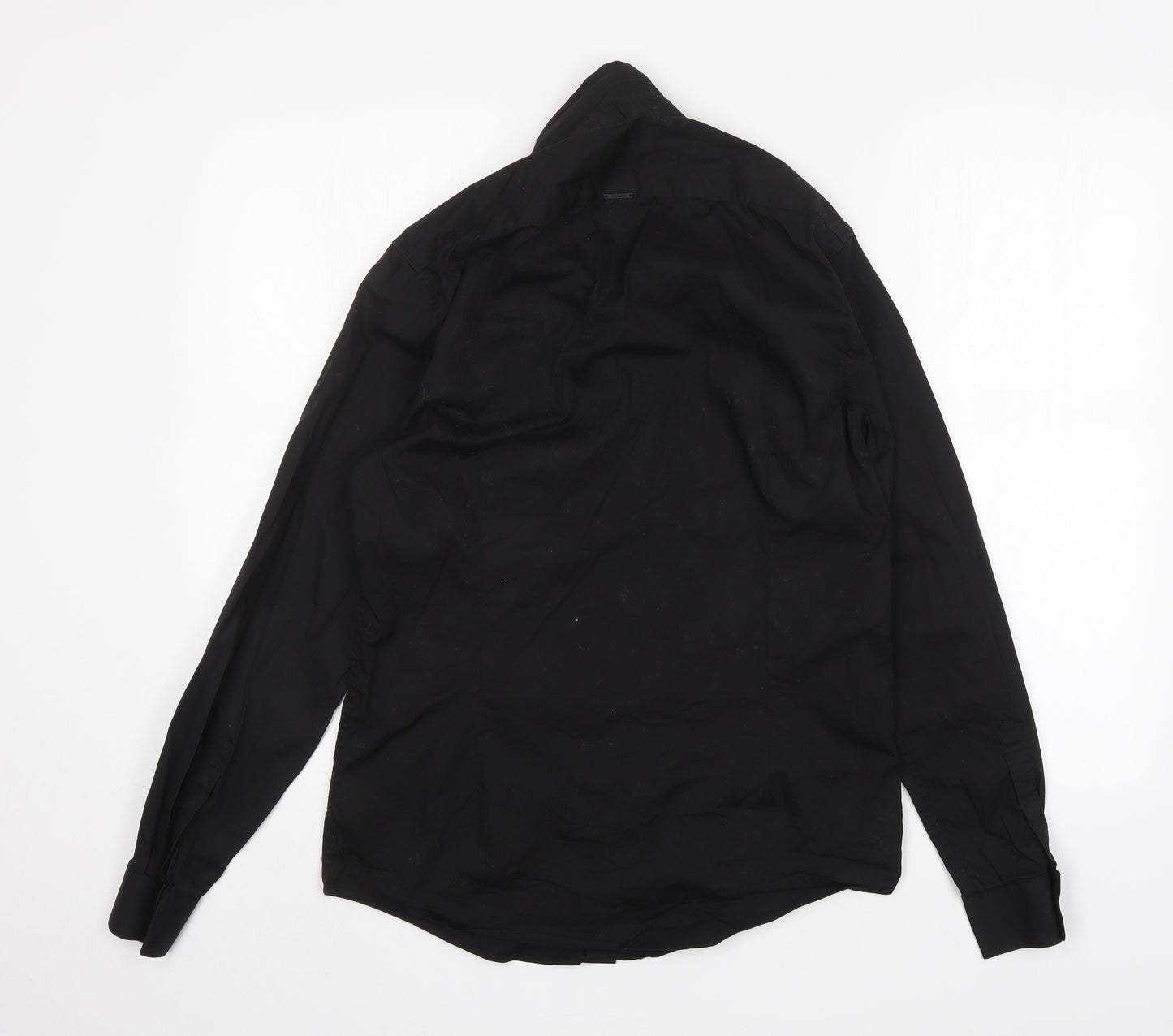 Antony Morato Mens Black  Cotton  Button-Up Size M Collared