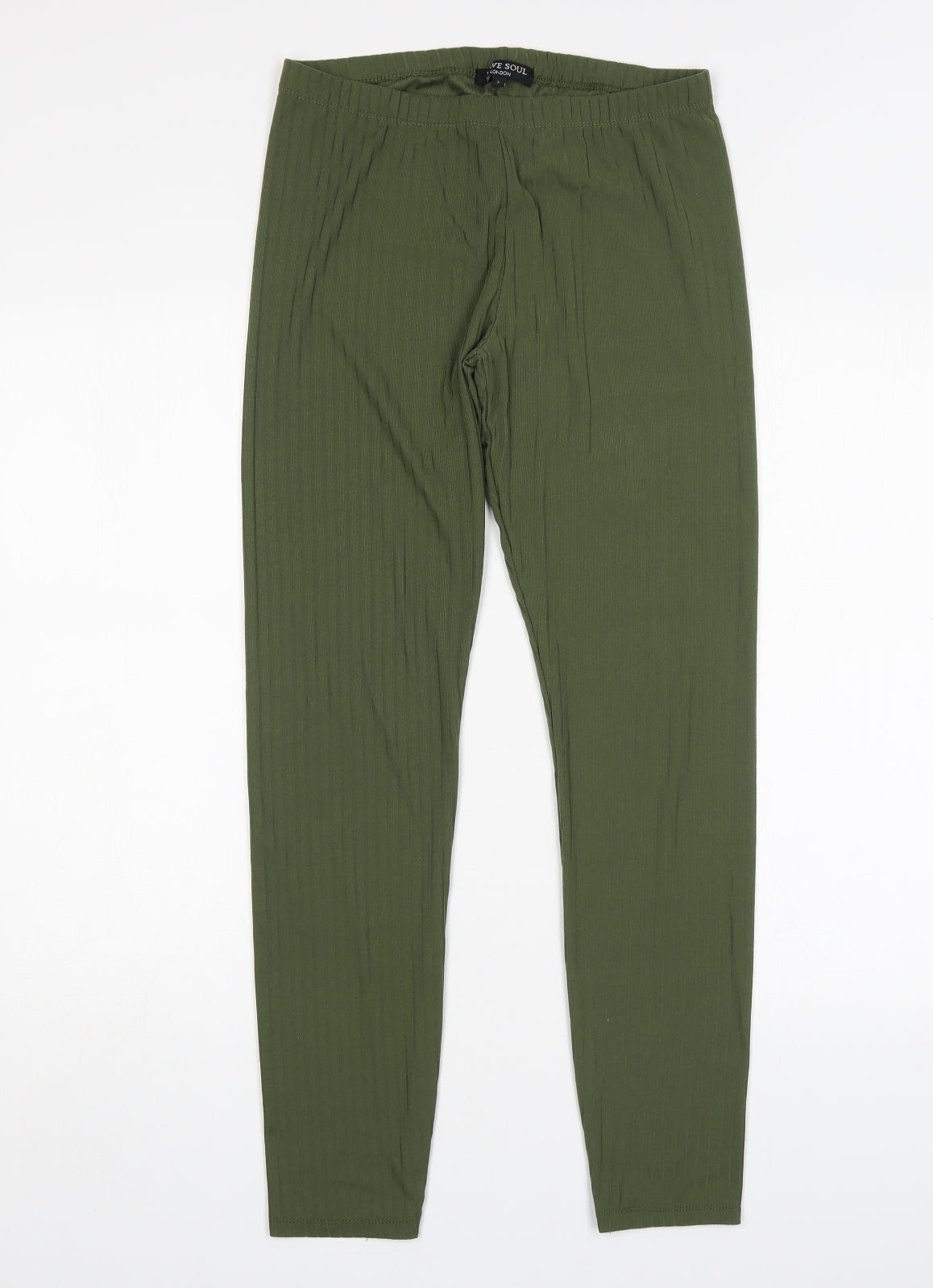 Brave Soul Womens Green  Polyester Jogger Leggings Size L L29 in