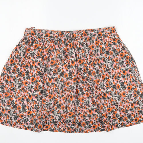 Preworn Womens Multicoloured Animal Print Cotton A-Line Skirt Size L