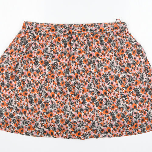 Preworn Womens Multicoloured Animal Print Cotton A-Line Skirt Size L