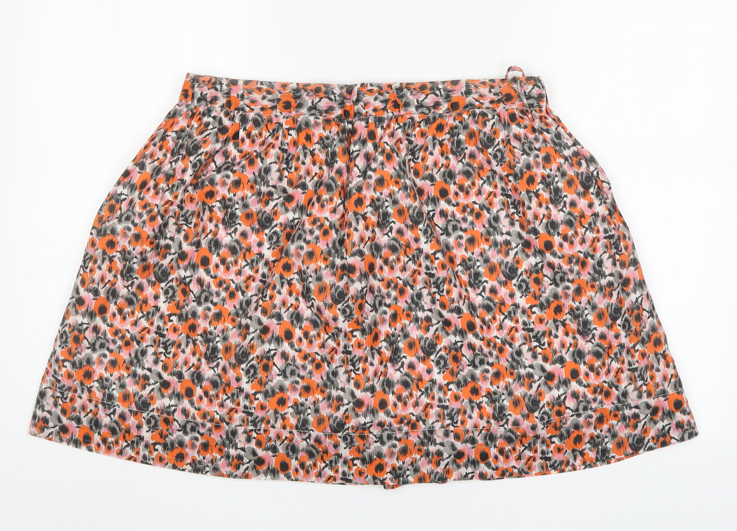 Preworn Womens Multicoloured Animal Print Cotton A-Line Skirt Size L