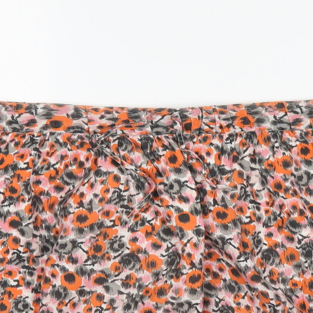 Preworn Womens Multicoloured Animal Print Cotton A-Line Skirt Size L