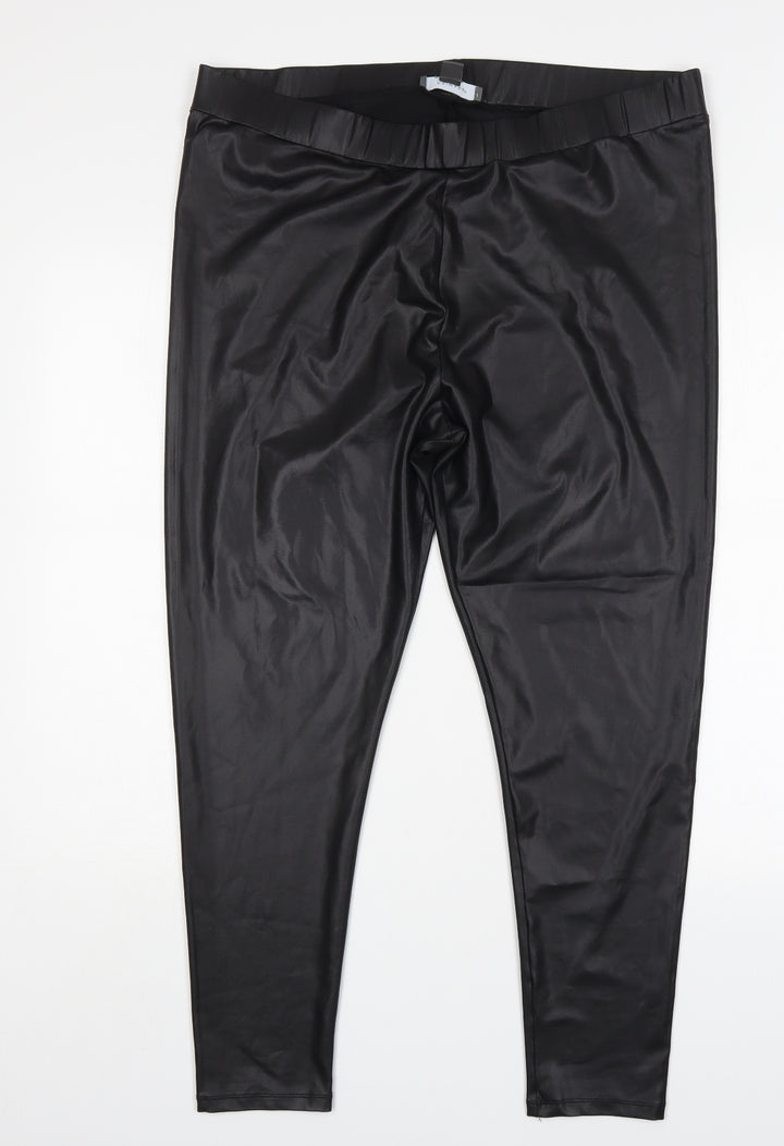 Primark Womens Black  Polyester Jegging Jeans Size XL L28 in Regular