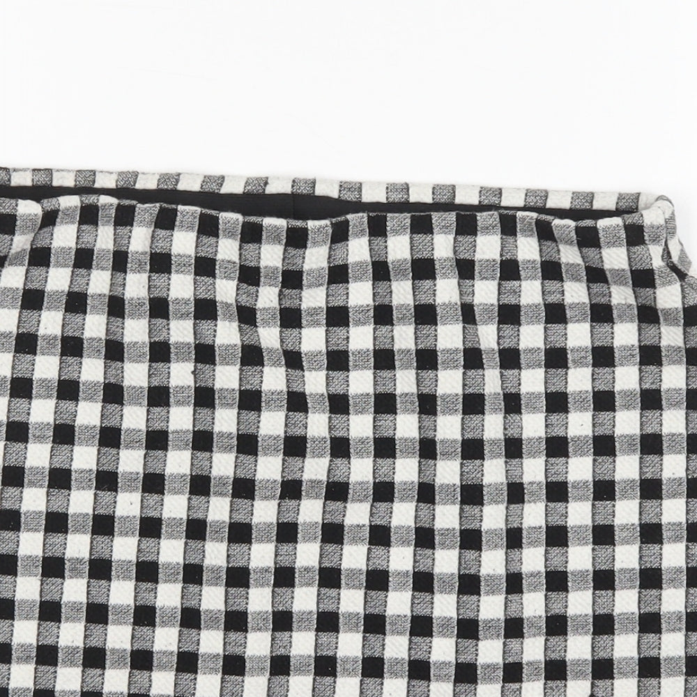 George Womens Multicoloured Check Polyester Mini Skirt Size 14