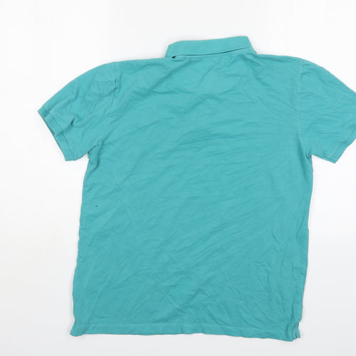 Easy Mens Green  Cotton  Polo Size M Collared