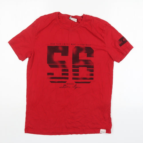Machinist Mens Red    T-Shirt Size M Round Neck