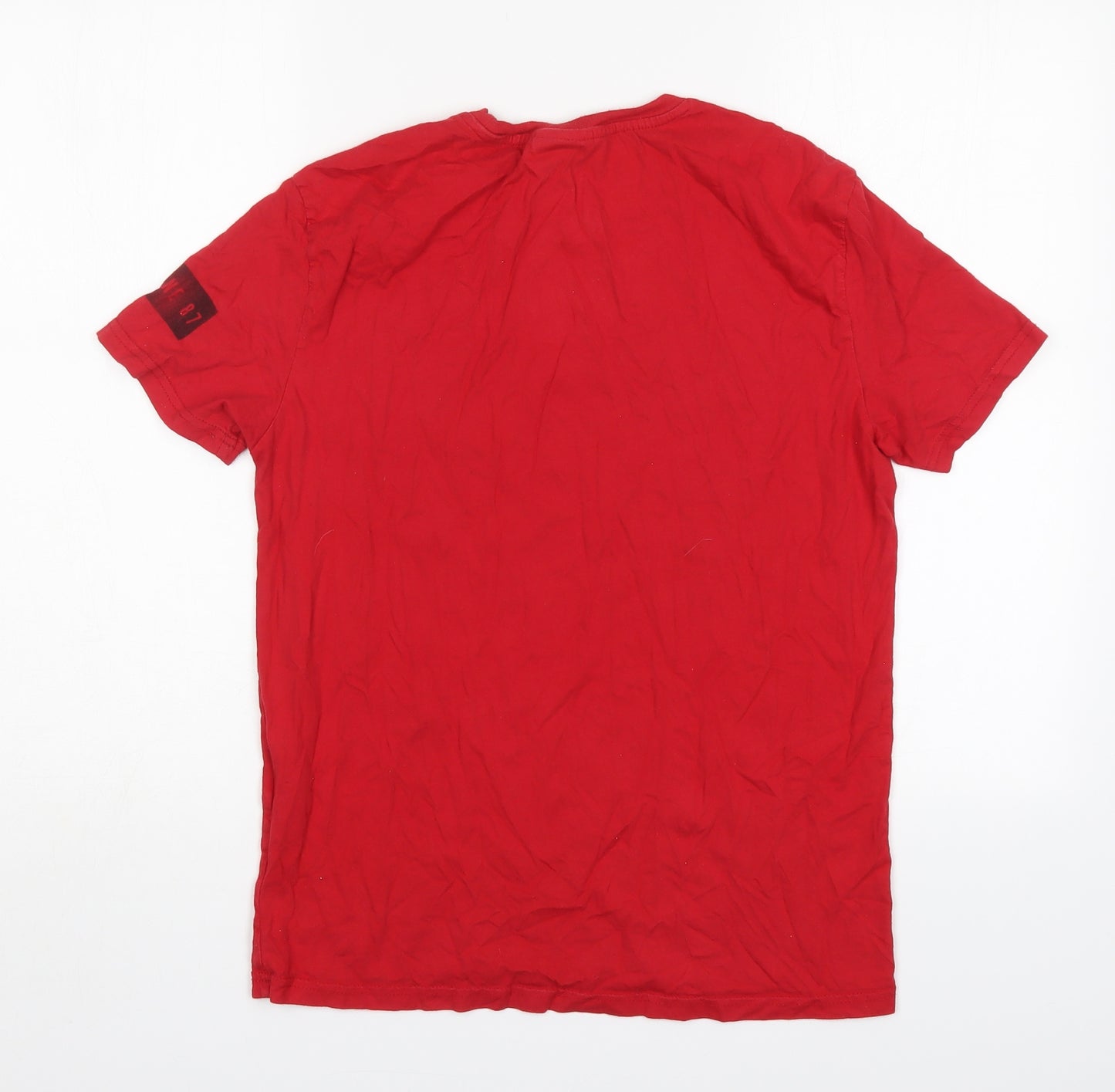Machinist Mens Red    T-Shirt Size M Round Neck