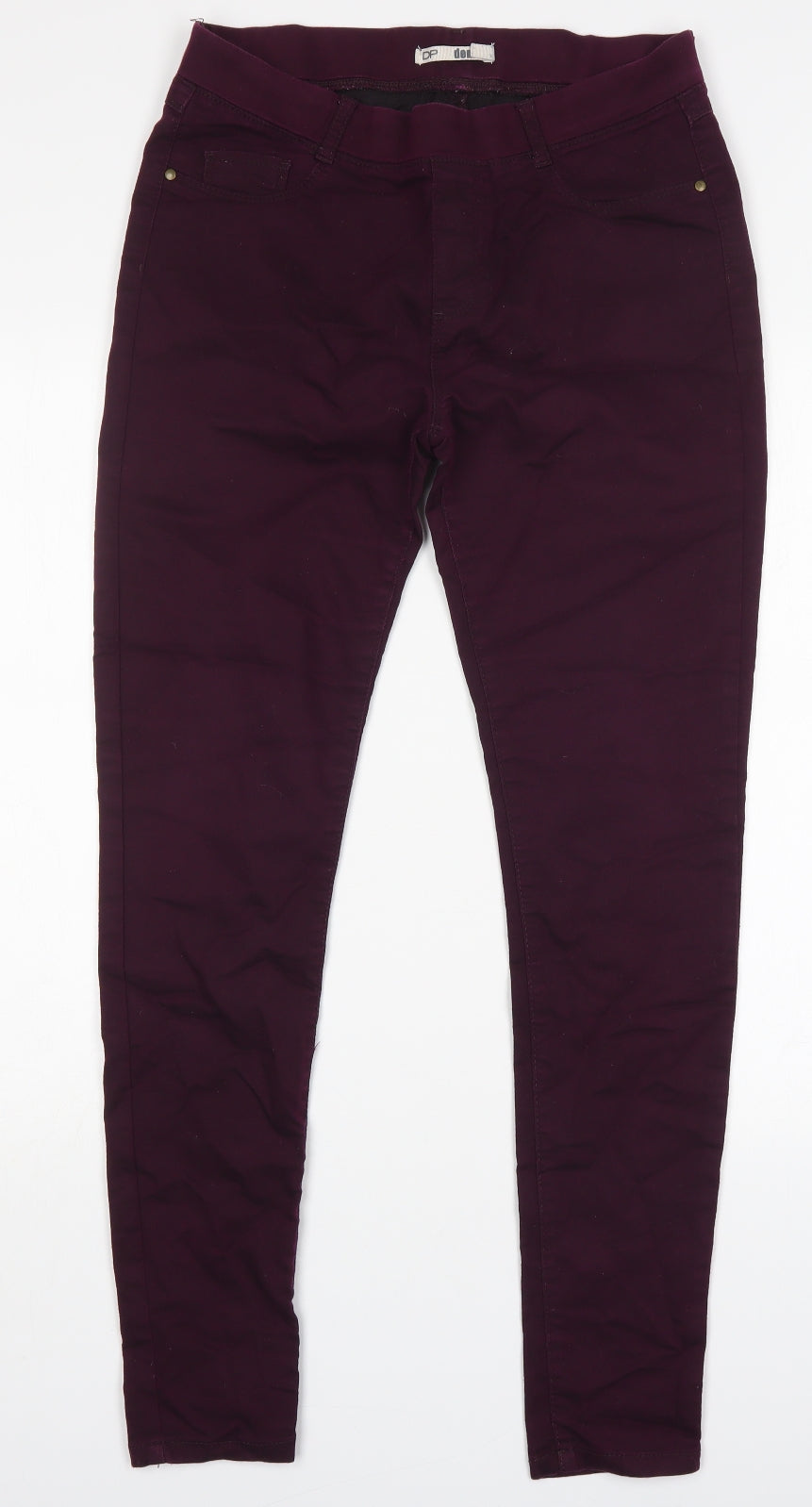 Dorothy Perkins Womens Purple  Cotton Jegging Jeans Size 12 L30 in Regular