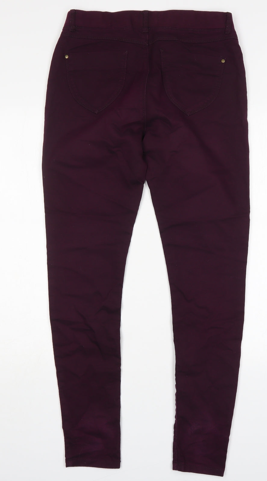 Dorothy Perkins Womens Purple  Cotton Jegging Jeans Size 12 L30 in Regular